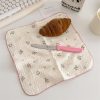 BuLuTu 4-Pack Floral Muslin Cotton Reusable Cleaning Cloths & Dish Towels
