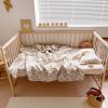 BuLuTu Hibiscus Floral 4-Layer Muslin Toddler Blanket