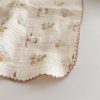 BuLuTu 4-Pack Floral Muslin Cotton Reusable Cleaning Cloths & Dish Towels