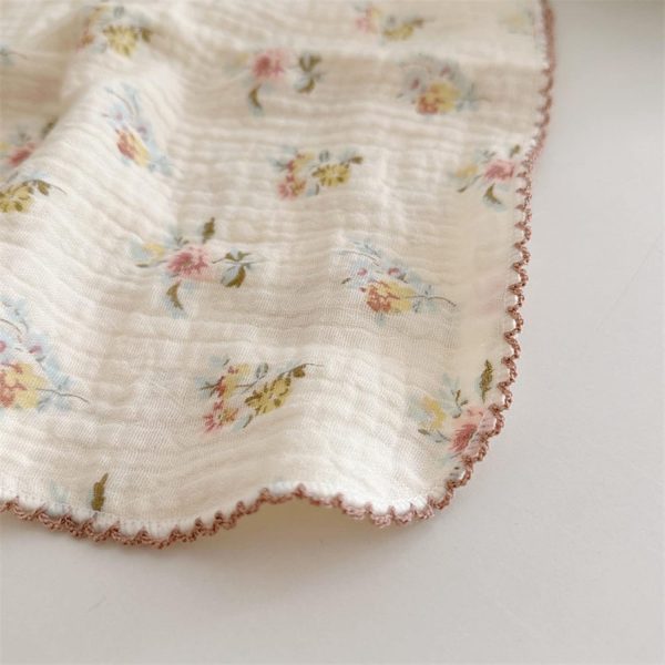 BuLuTu 4-Pack Floral Muslin Cotton Reusable Cleaning Cloths & Dish Towels