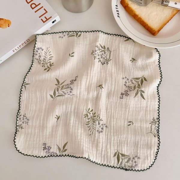 BuLuTu 4-Pack Muslin Cotton Kitchen Towels & Reusable Cleaning Cloths