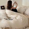 BuLuTu Kids Floral Muslin Duvet Cover