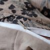 BuLuTu Vintage Boho Floral Muslin Duvet Cover Set with Ruffles