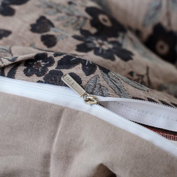 BuLuTu Vintage Boho Floral Muslin Duvet Cover Set with Ruffles