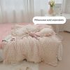 BuLuTu Toddler Girls Galsang Floral Muslin Duvet Cover with Ruffles - 47"x59"