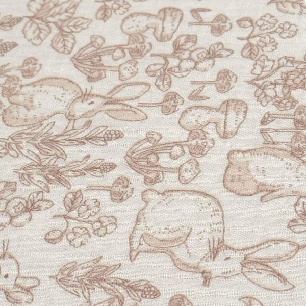 BuLuTu 2-Pack Floral Muslin Fitted Crib Sheets - Camellia & Forest Print