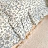 BuLuTu Toddler Blue Floral Muslin Duvet Cover with Ruffles - 47"x59"