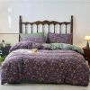 BuLuTu Shabby Chic Floral Muslin Duvet Cover Set