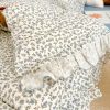 BuLuTu Toddler Blue Floral Muslin Duvet Cover with Ruffles - 47"x59"