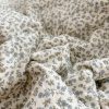 BuLuTu Toddler Blue Floral Muslin Duvet Cover with Ruffles - 47"x59"