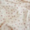BuLuTu Pink Peony Floral Muslin Duvet Cover Set with Ruffles