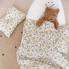 BuLuTu Hibiscus Floral 4-Layer Muslin Toddler Blanket