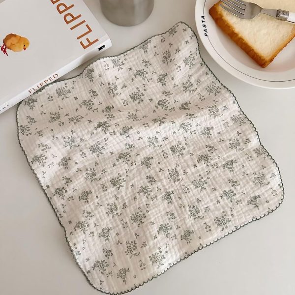 BuLuTu 4-Pack Muslin Cotton Kitchen Towels & Reusable Cleaning Cloths