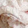 BuLuTu Toddler Girls Galsang Floral Muslin Duvet Cover with Ruffles - 47"x59"