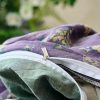 BuLuTu Shabby Chic Floral Muslin Duvet Cover Set