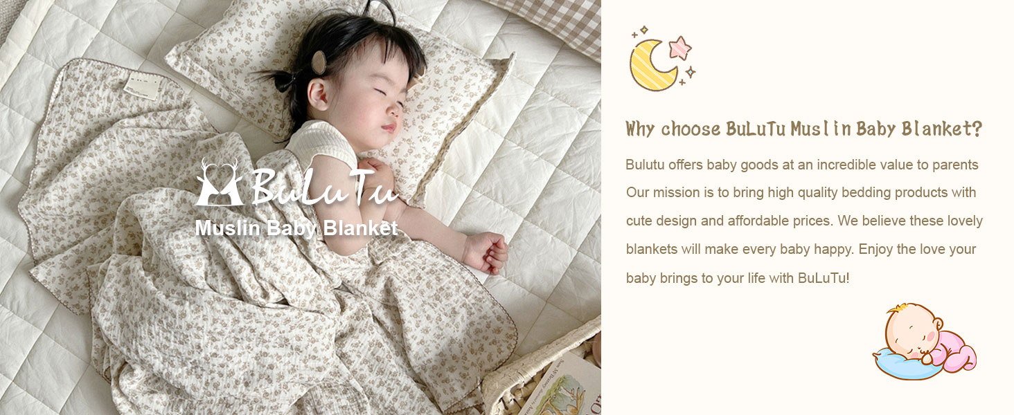 BuLuTu 2-Pack Floral Muslin Fitted Crib Sheets - Camellia & Forest Print